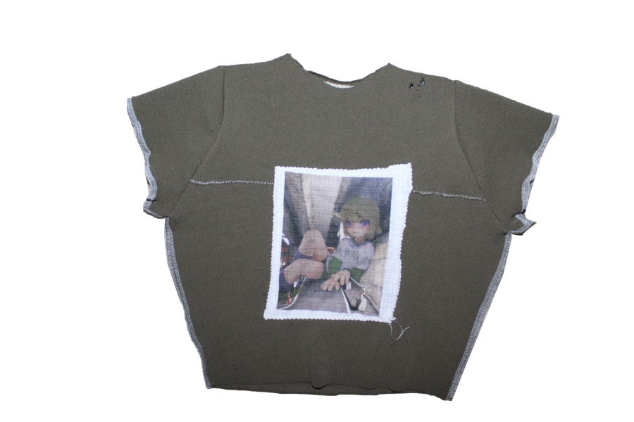 [[[ Web girl // ☆ Forest Green Baby tee ]]]