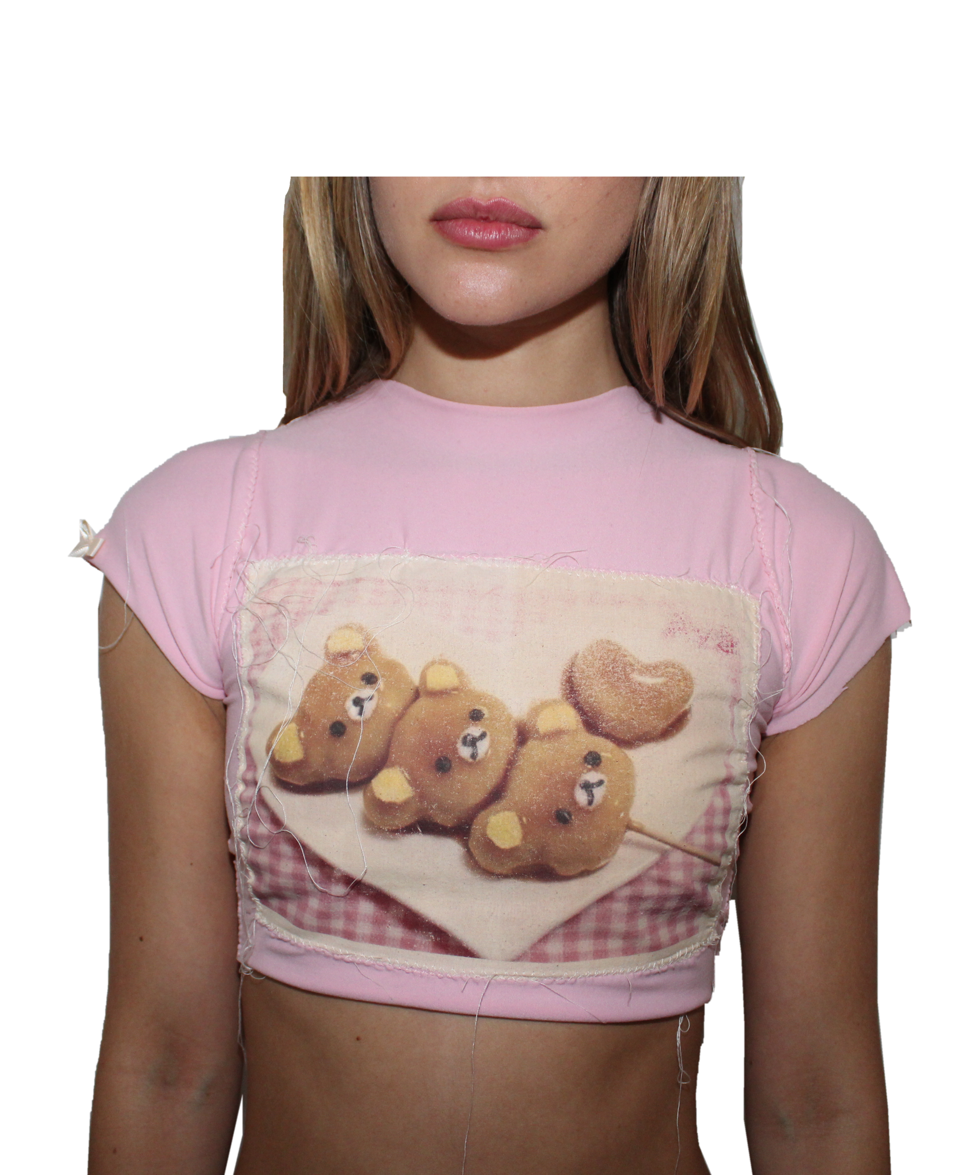 ₊˚⊹♡ custard ♡_⊹˚₊ pastries top . ♡⊹˚₊ pink.