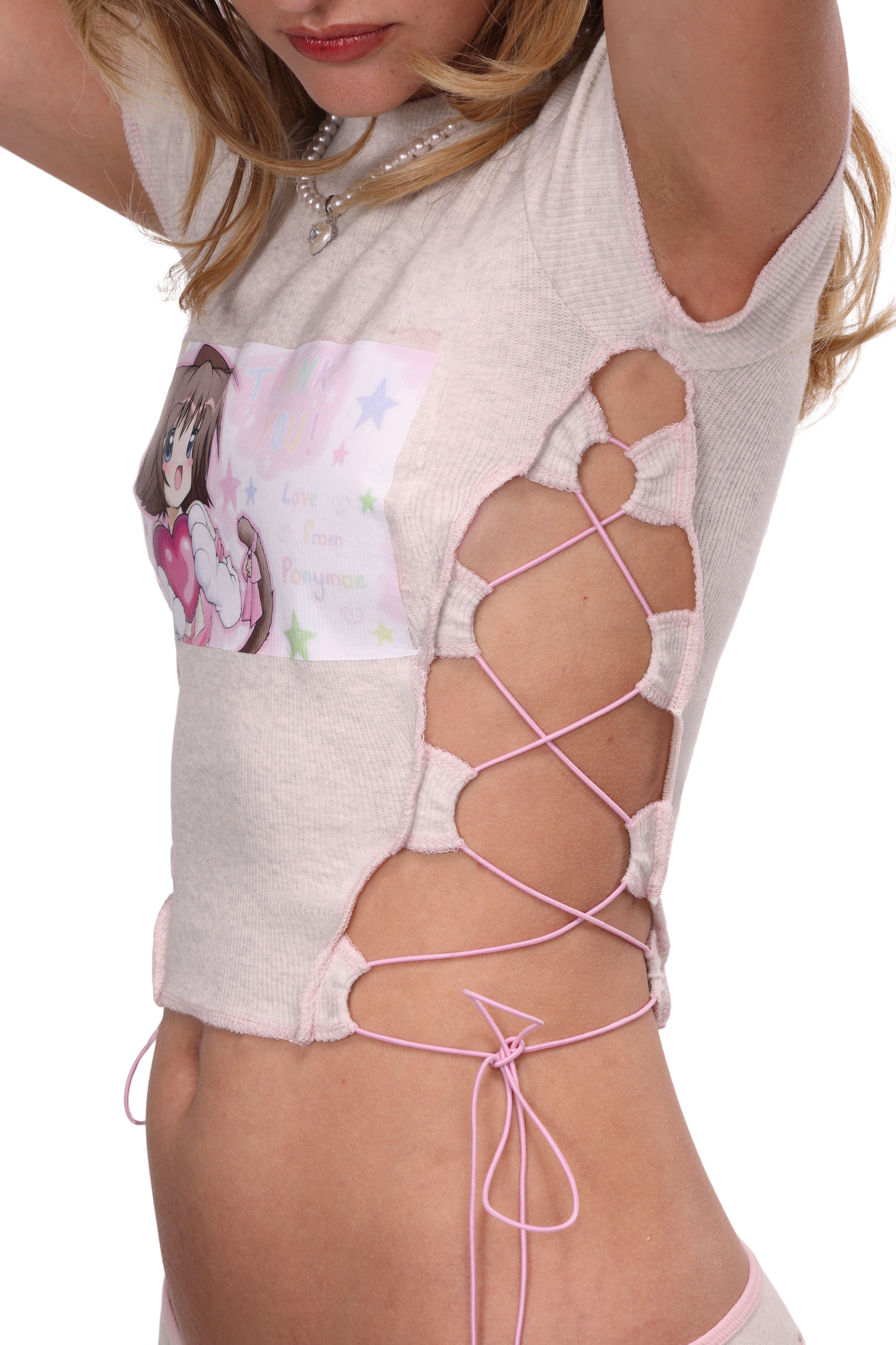 Pony Girl Lace Up ₊ ໒꒱ ‧₊. ૮ . . ྀིა⁩ Top