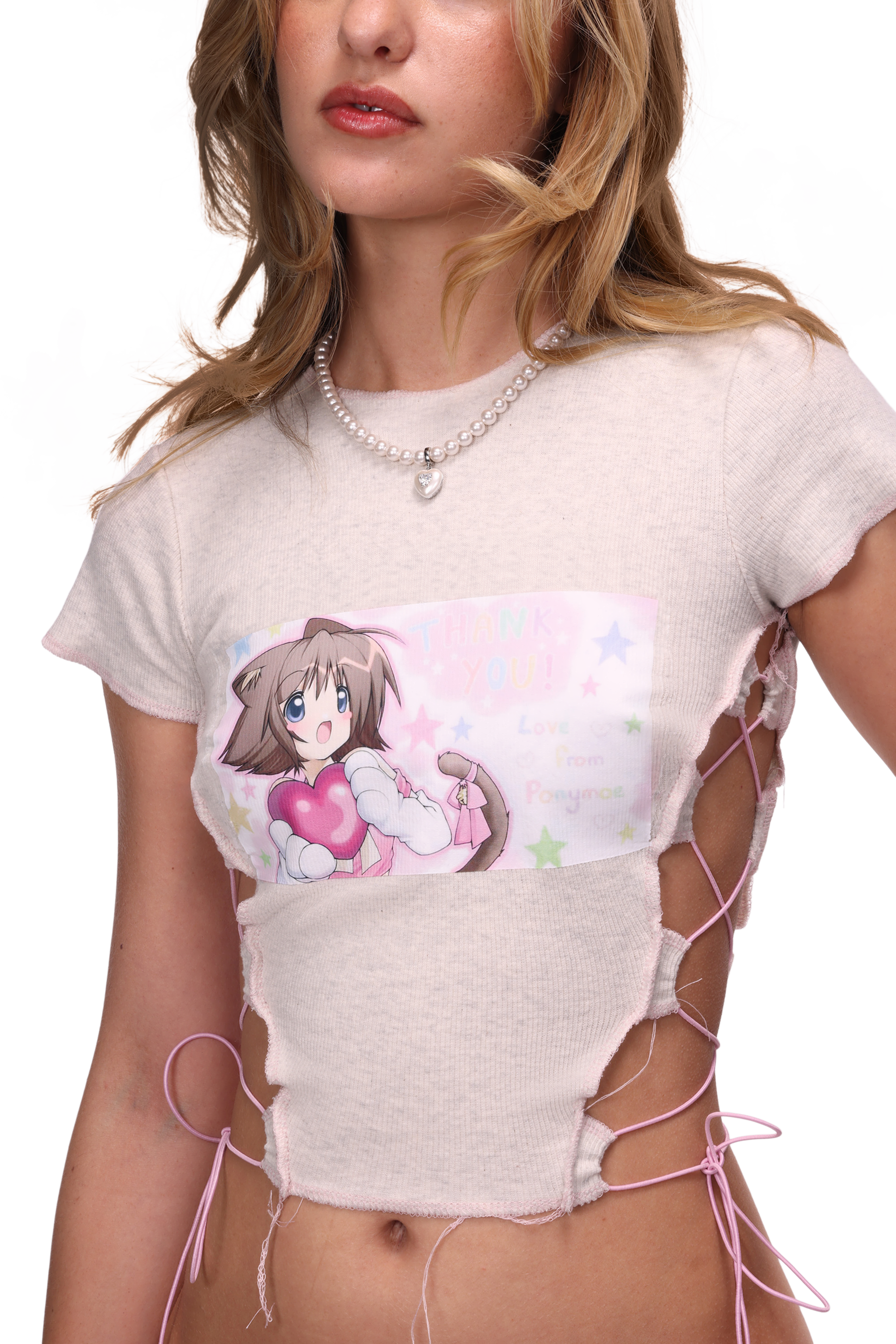 Pony Girl Lace Up ₊ ໒꒱ ‧₊. ૮ . . ྀིა⁩ Top