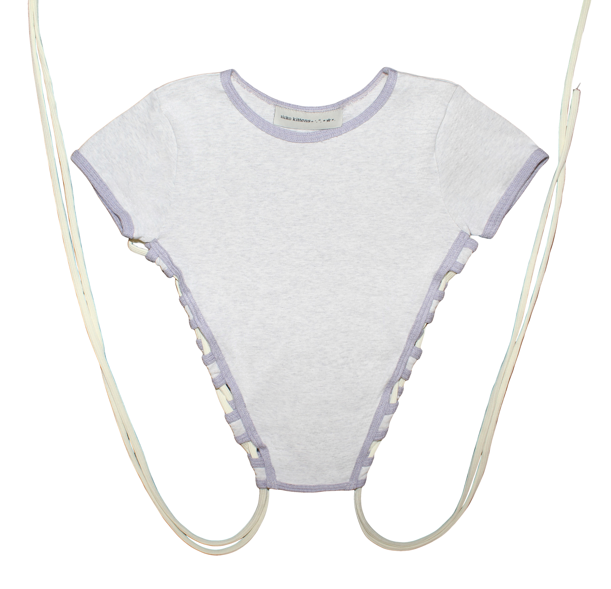 plain grape lace up top