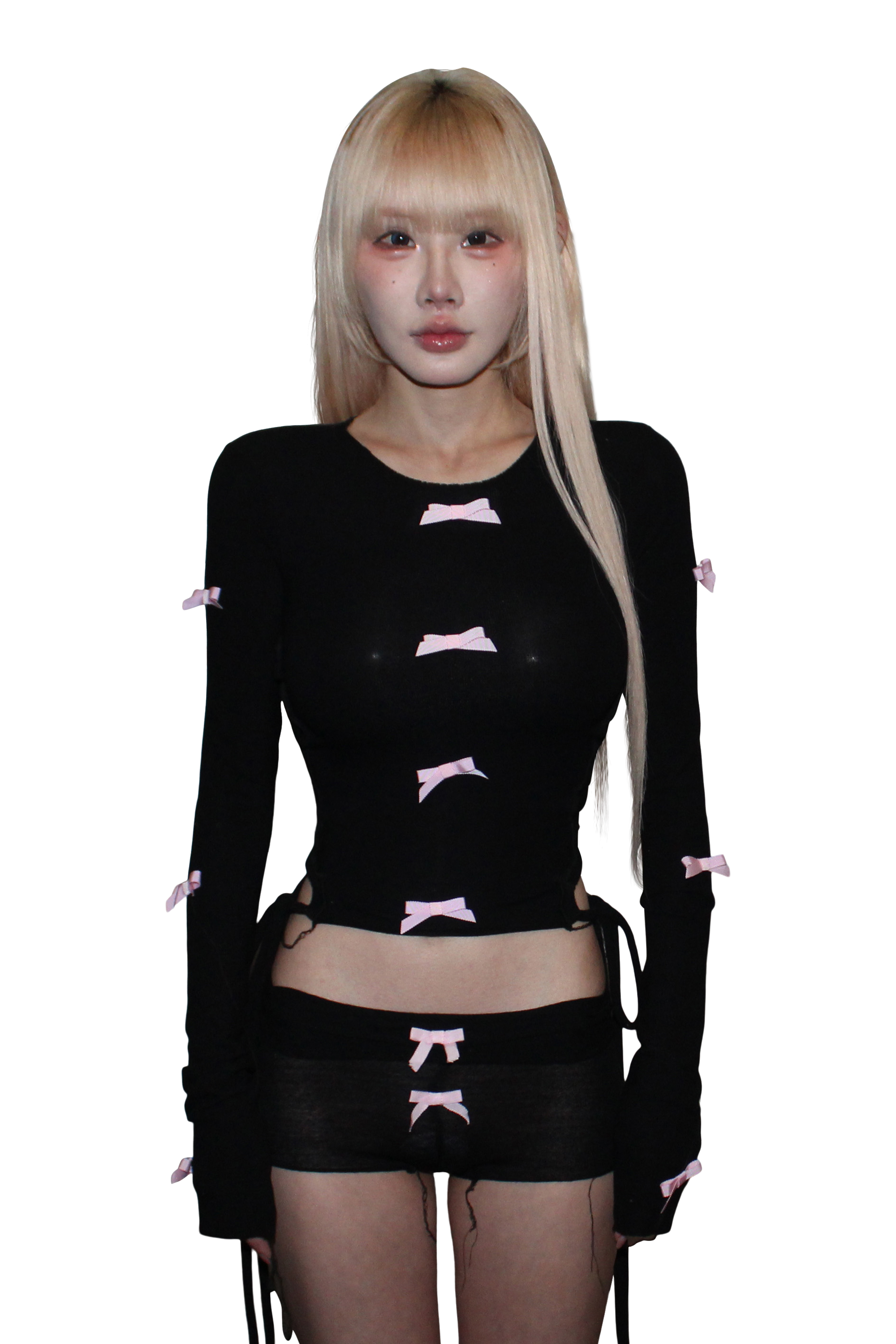 ₊ ⊹₍ᐢᐢ₎ ᰔ blk pink shorts 🎀