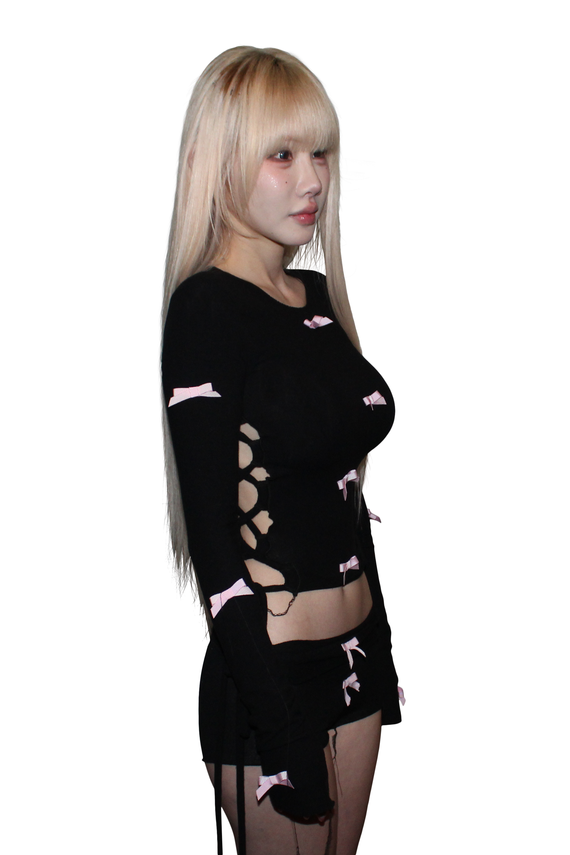 ₊ ⊹₍ᐢᐢ₎ ᰔ blk pink shorts 🎀