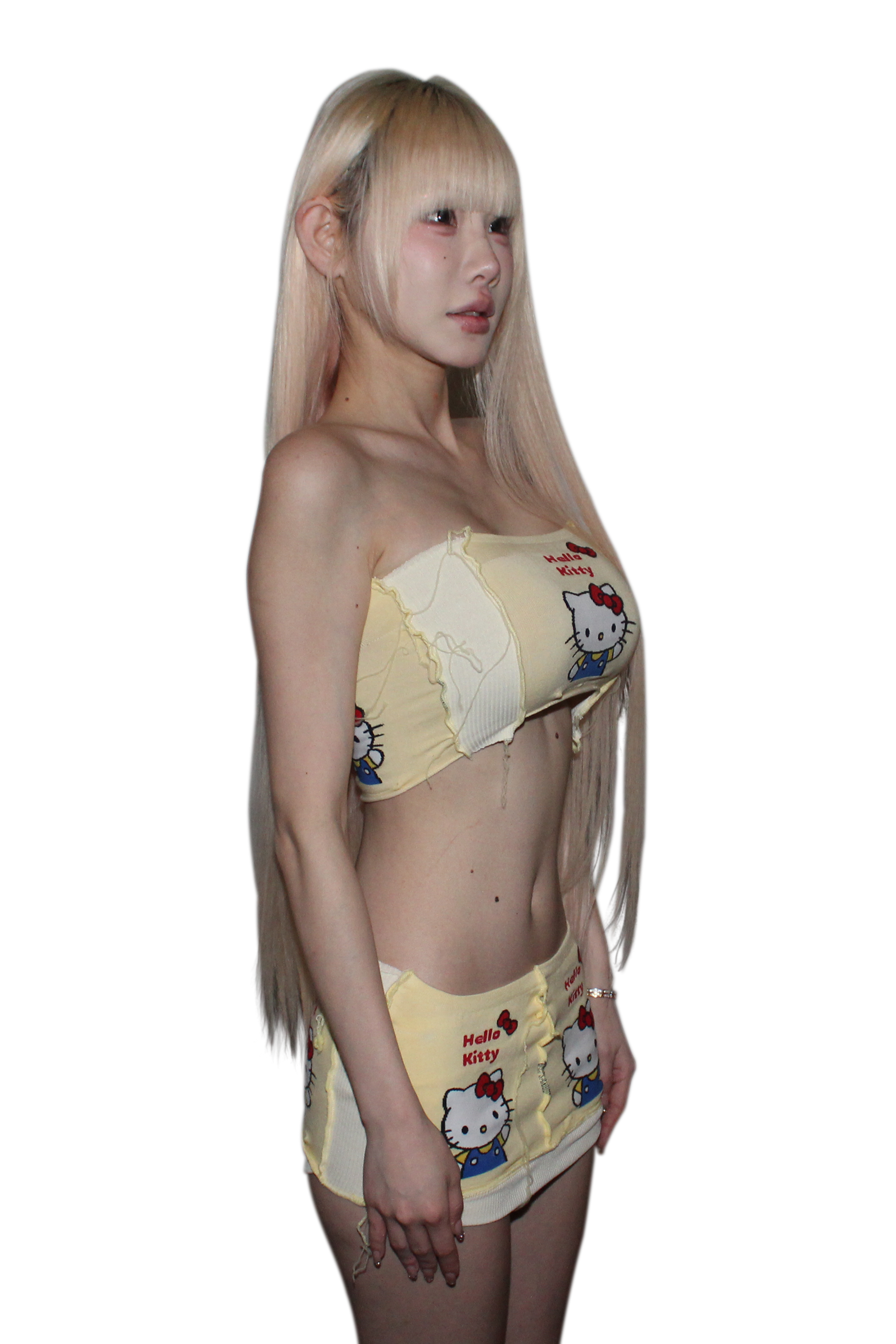 Yellow Butter Cream Mini Skirt ᧔•᧓
