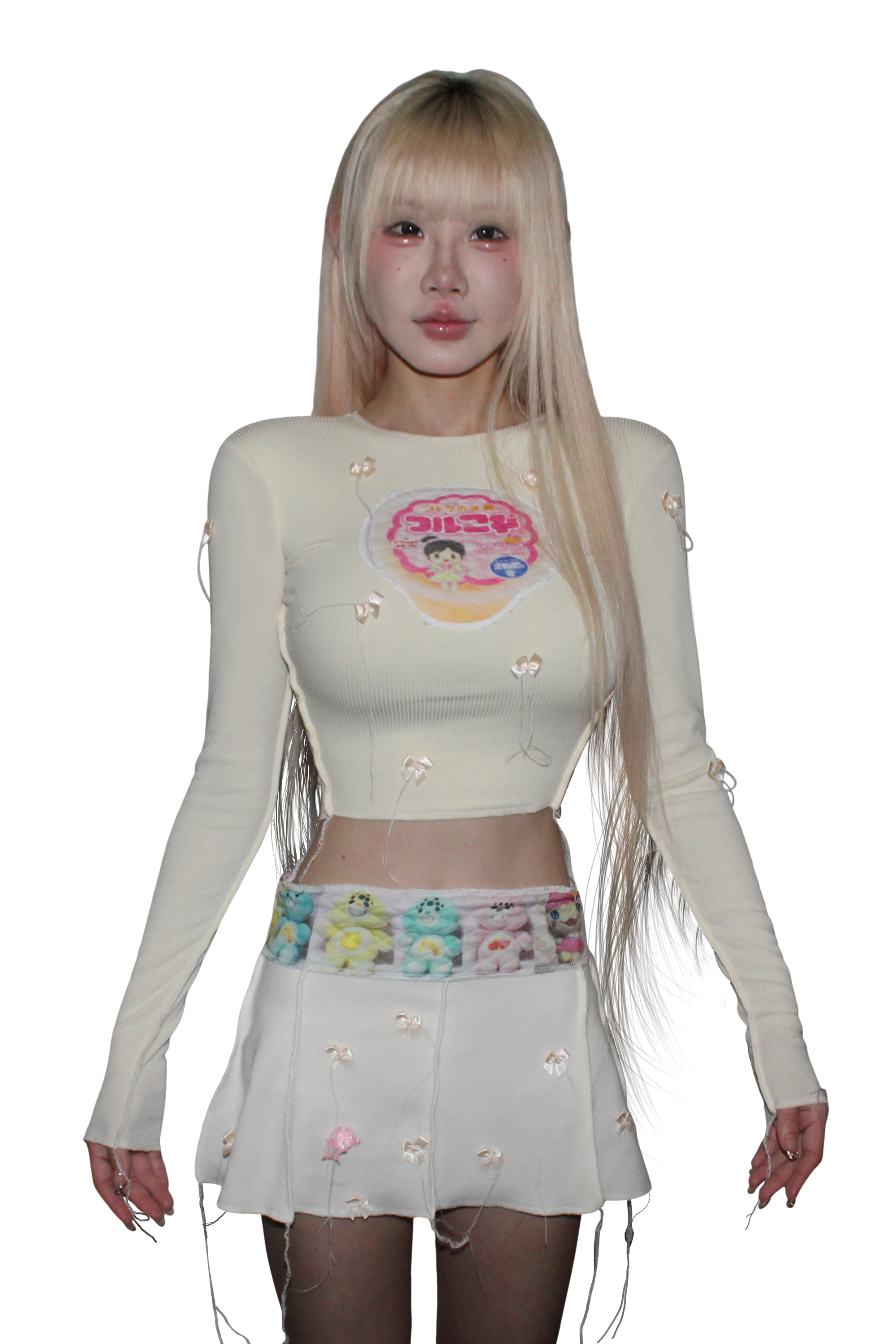 Ivory Peaches Jelly Cup Top ᧔ෆ᧓