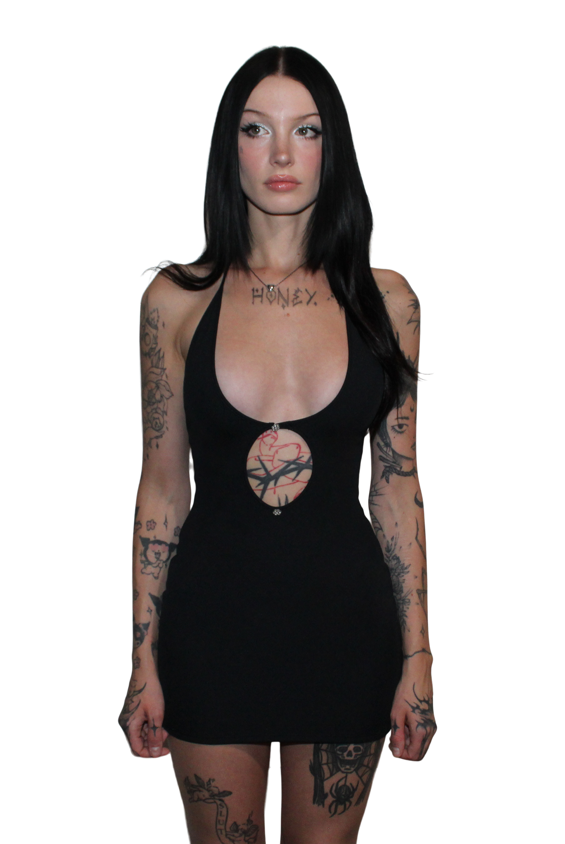 black onyx ♡ single cutout dress 𓂃 ࣪˖ ִֶཐི༏ཋྀ󠀮