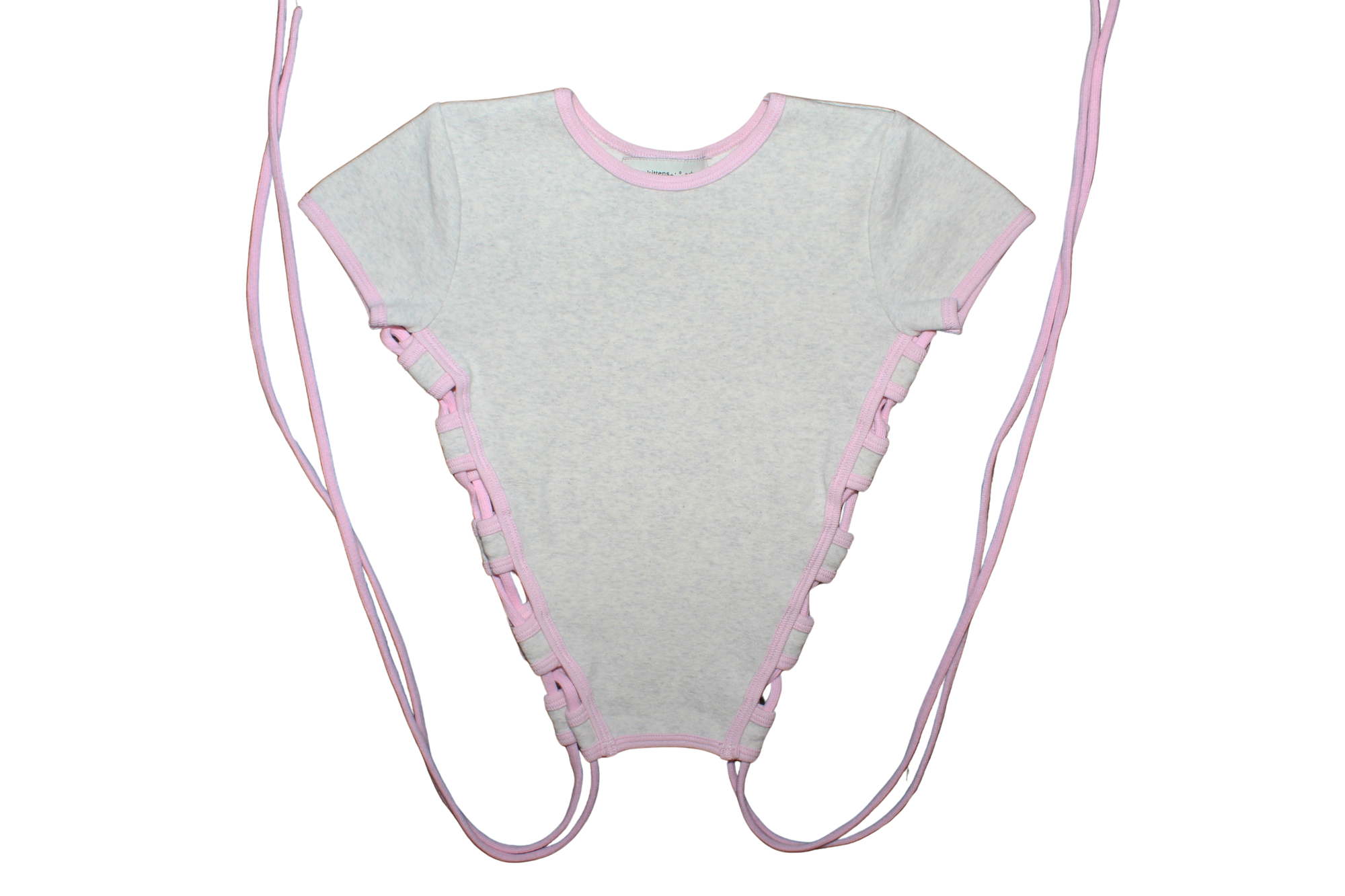 plain strawberry lace up top