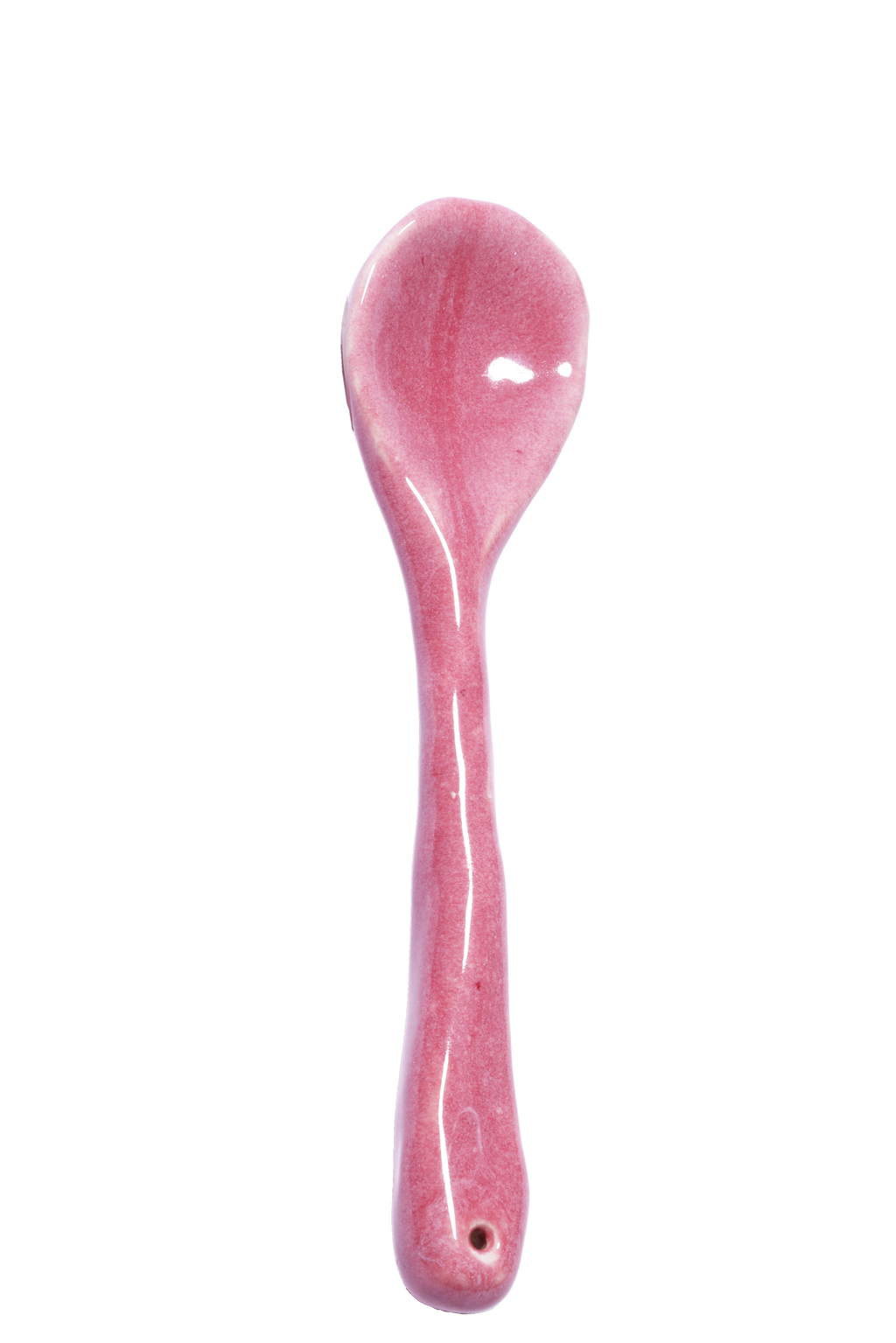 a pink spoon