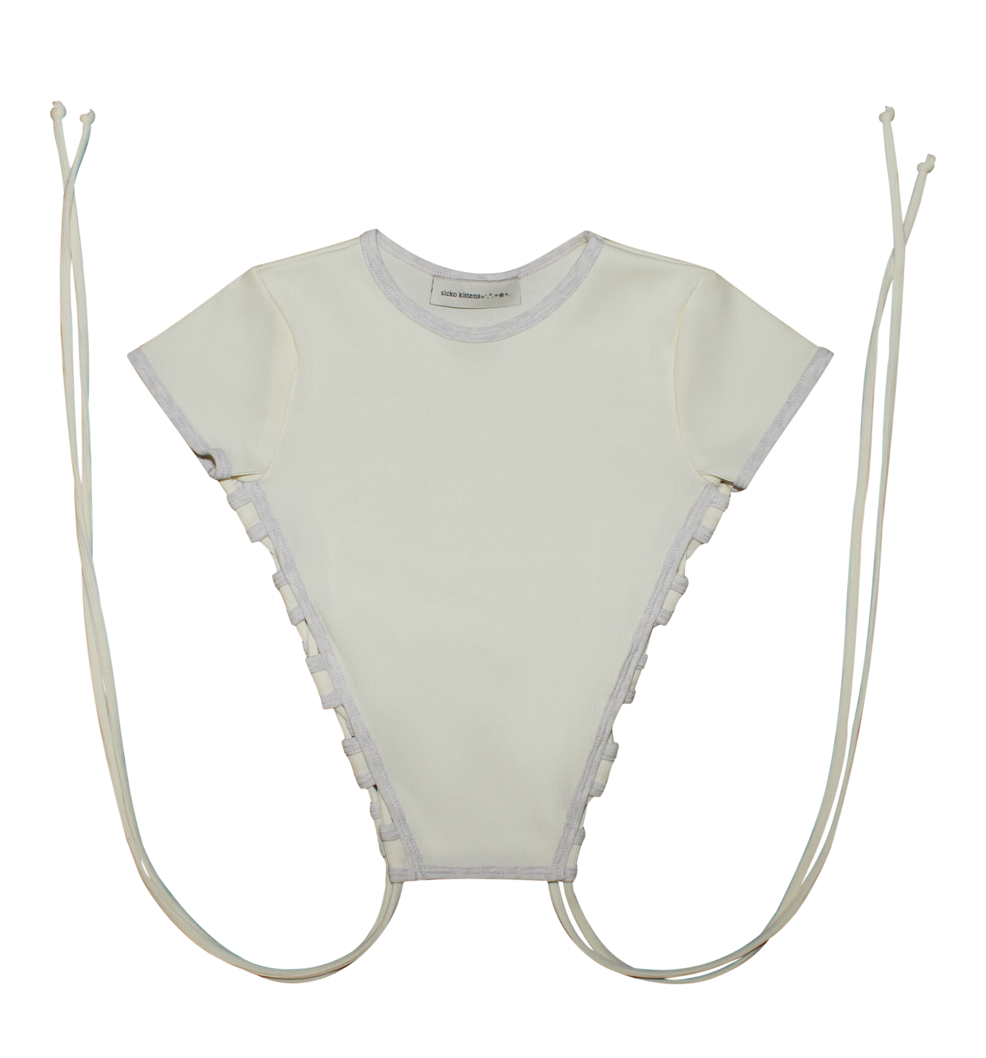 plain banana lace up top