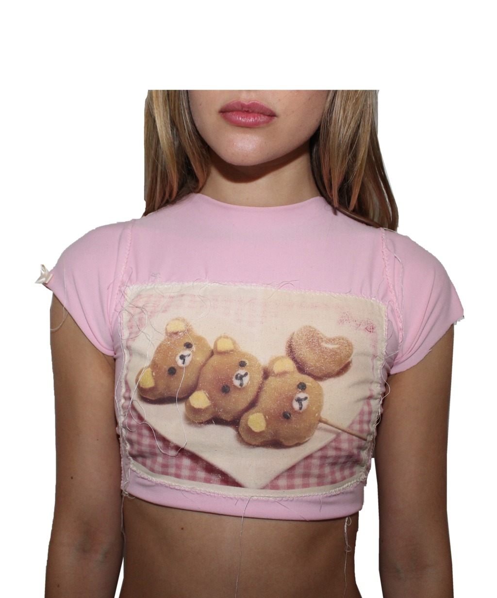 ₊˚⊹♡ custard ♡_⊹˚₊ pastries top . ♡⊹˚₊ pink.