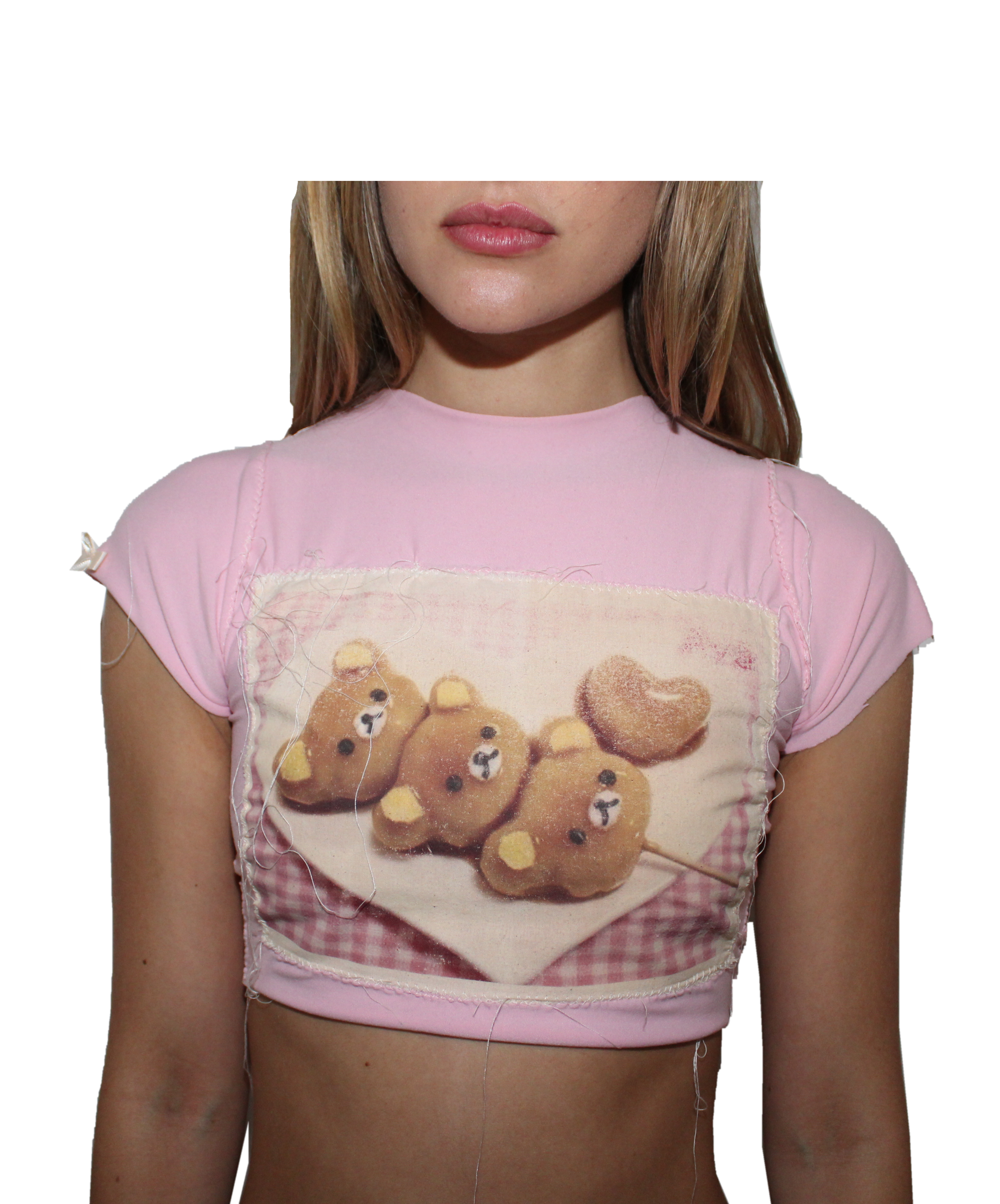 ₊˚⊹♡ custard ♡_⊹˚₊ pastries top . ♡⊹˚₊ pink.