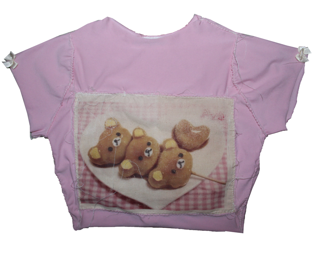 ₊˚⊹♡ custard ♡_⊹˚₊ pastries top . ♡⊹˚₊ pink.