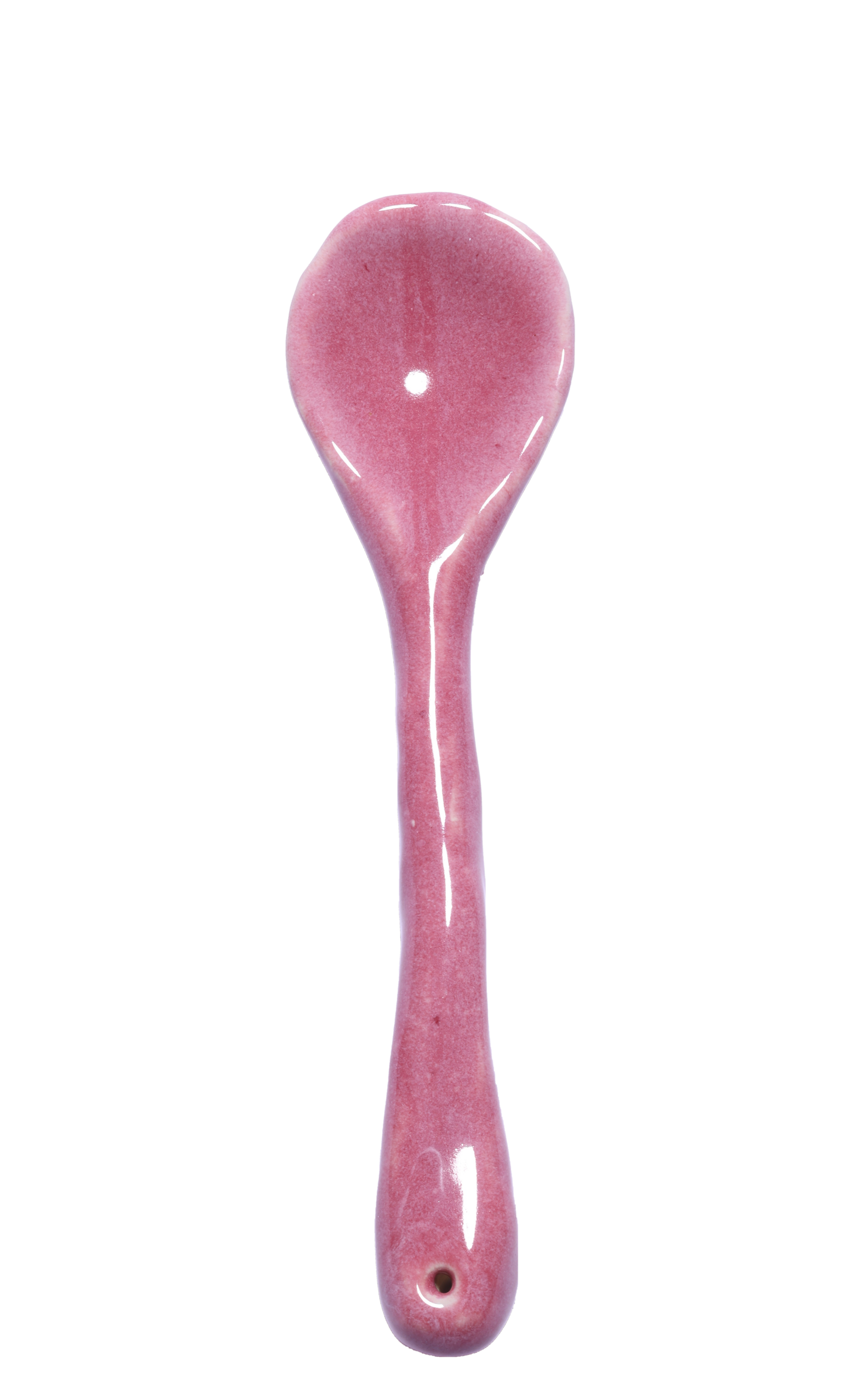 a pink spoon