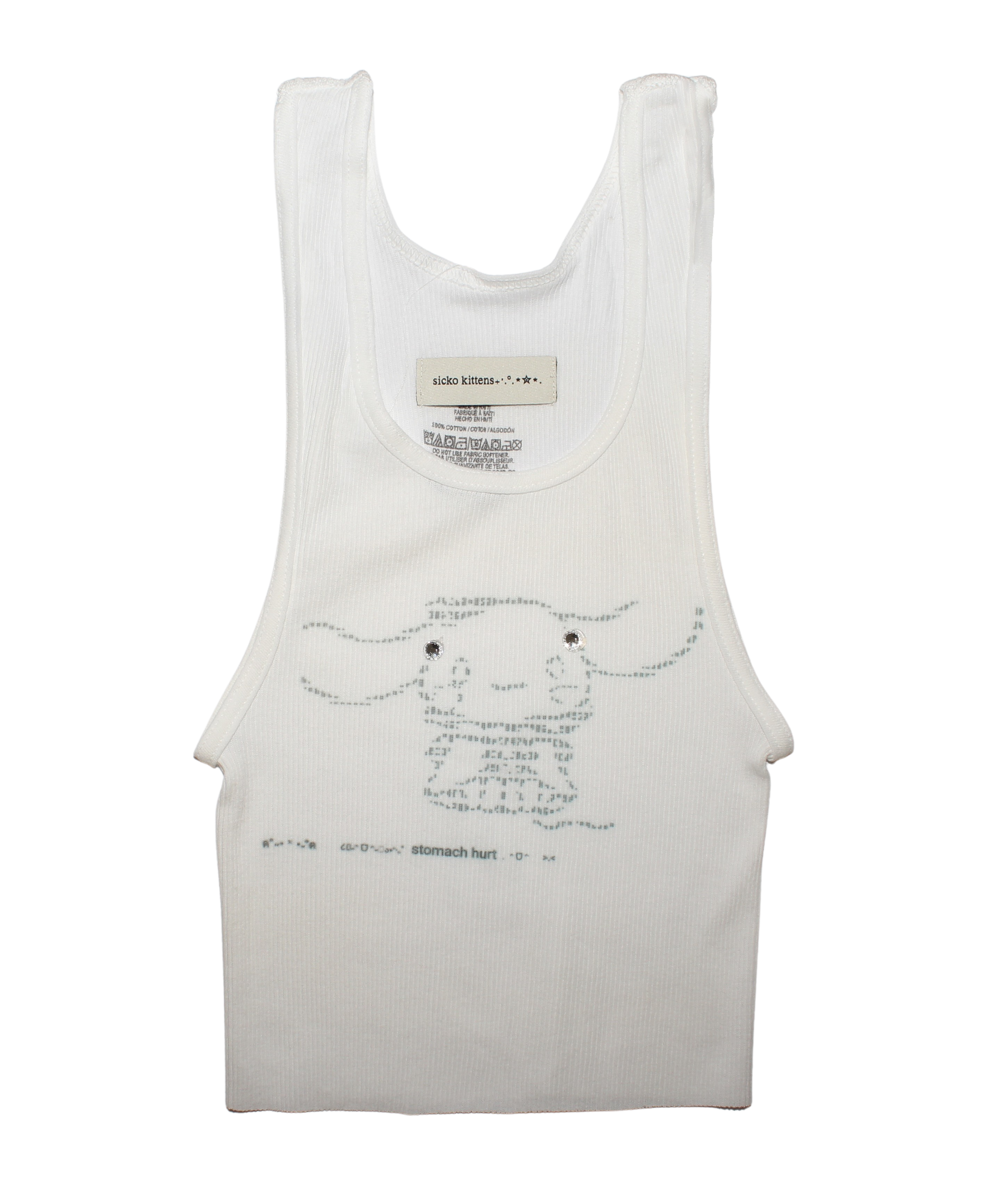 1 of 1 stomach hurt ..+'; tank top