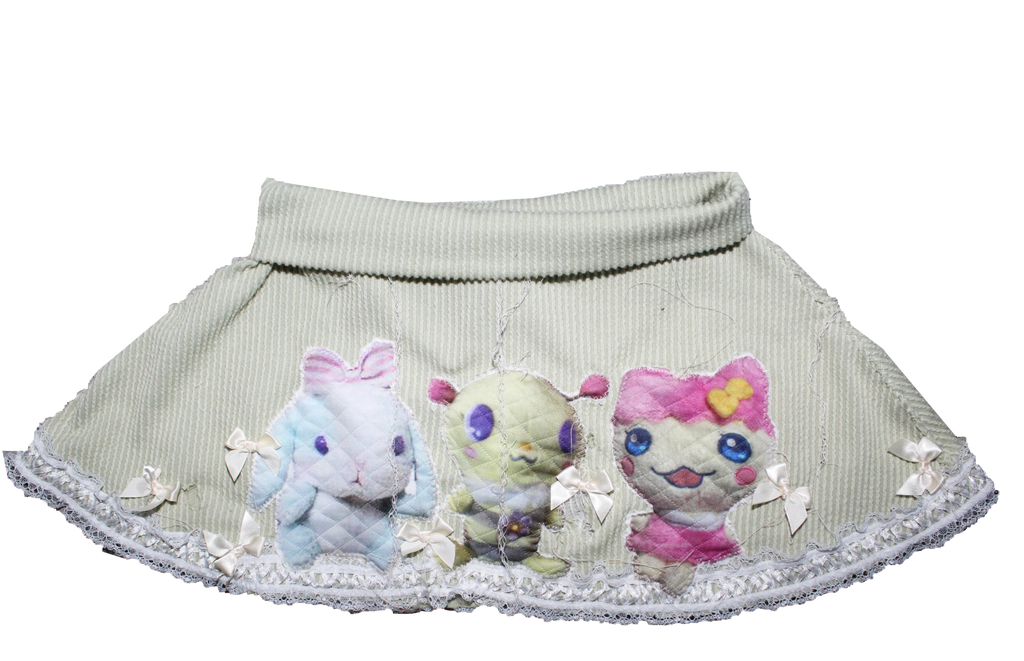 cabbage and friends mini skirt .